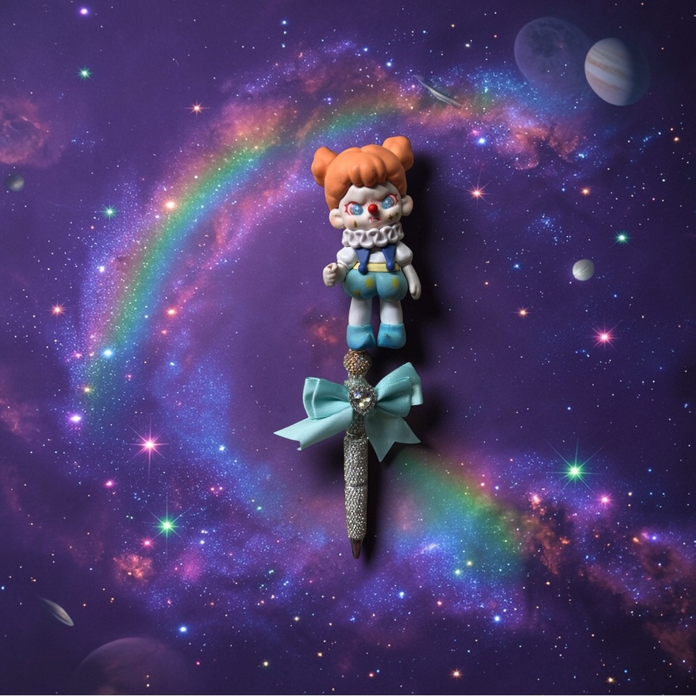 Cute Orange-Haired Doll Pen